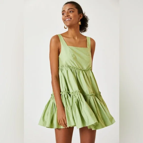 ✨ Anthropologie Voluminous Mini Dress Sz L - Picture 1 of 5